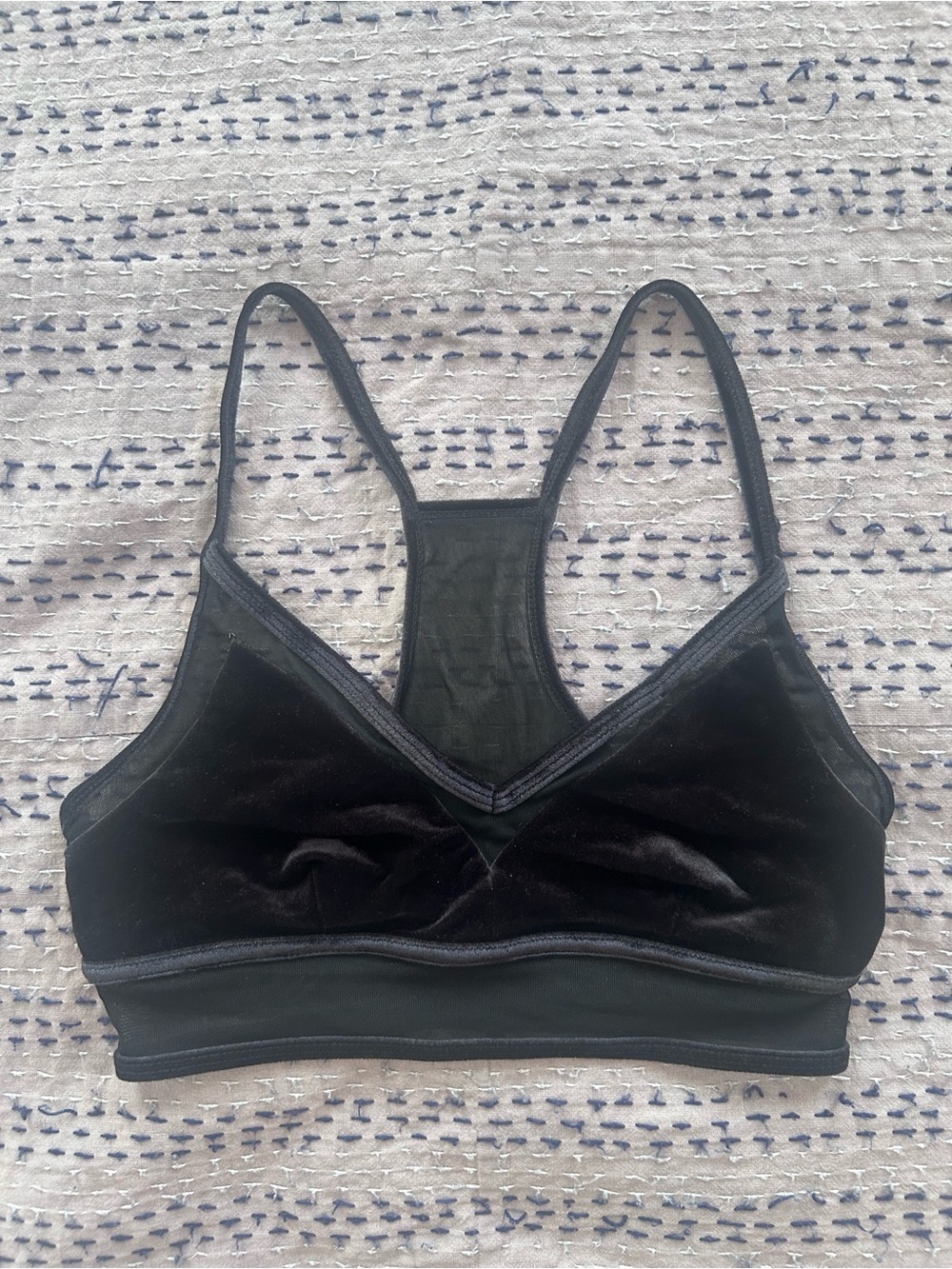 ALO Yoga Black Velvet Racerback Sports Bra